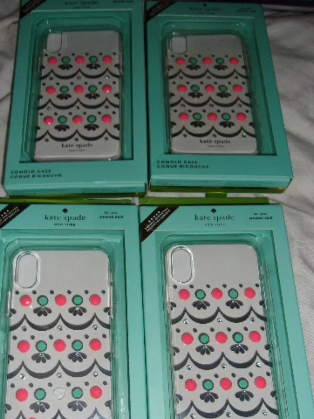 Kate spade I phone case XS/X‎ New Embellished clear case